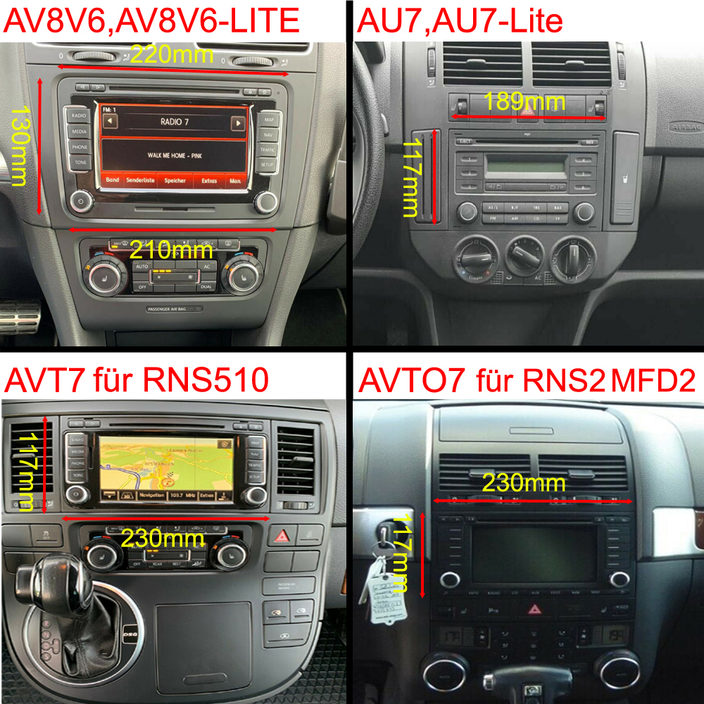 AVTO7 Android 10 Autoradio Naviceiver Moniceiver DAB+